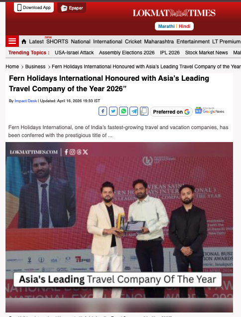 Asia Leading Travel Company Award